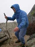 Bill turns feeble atop Mount Chocorua, White Mountains, NH