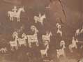 Hunters on Horses, Indian Petroglyph, Arches National Park, UT